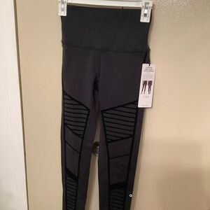 ALO yoga Flocked High-Waist Moto Leggings​​​​​